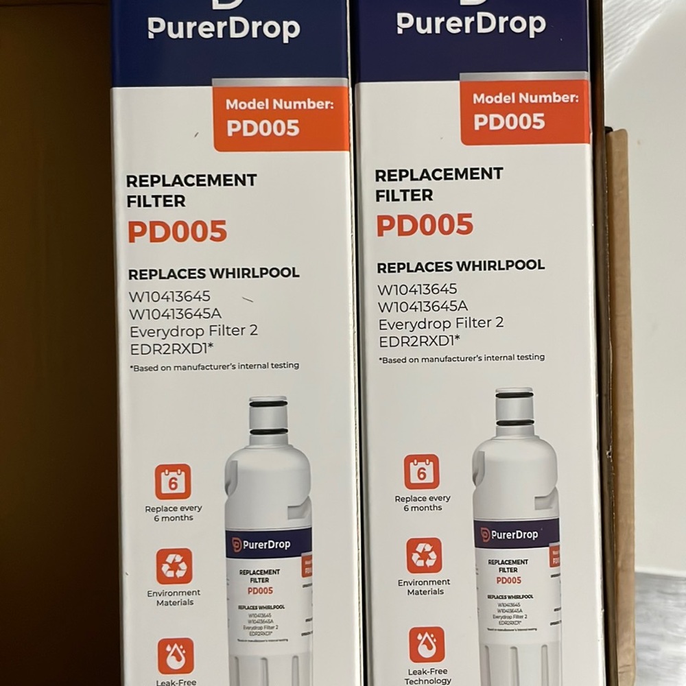 Set of 5 PureDrop Refrigerator water filter for Whirlpool, kenmore, Kitchenaid.